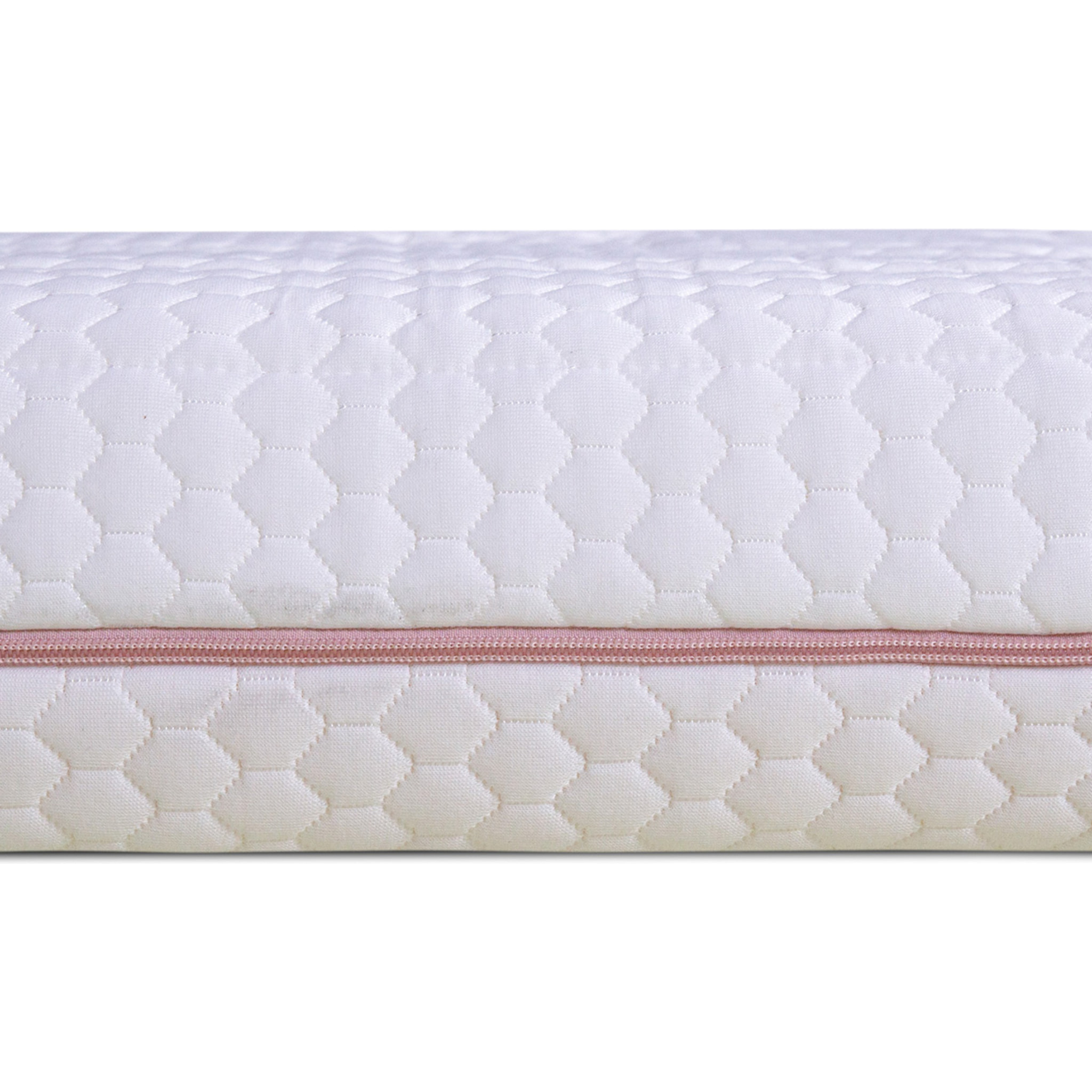 Matelas Enfant Ourson, glissière Rose, 14 cm, Mousse Haute Densité Supersoft, Déhoussable, Soutien Medium, Fabrication Française, CertiPUR Oeko-Tex