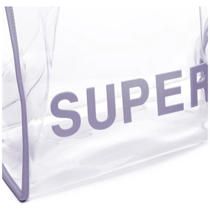 Borse Superga Donna Grigio Transparent Shopping Bag
