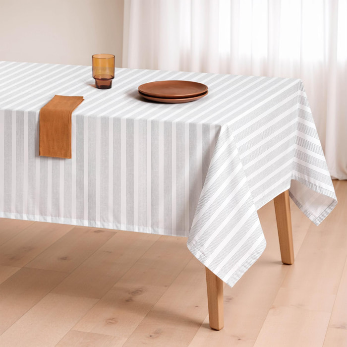 Nappe anti-taches OLWEN GRIS - en 100 % coton