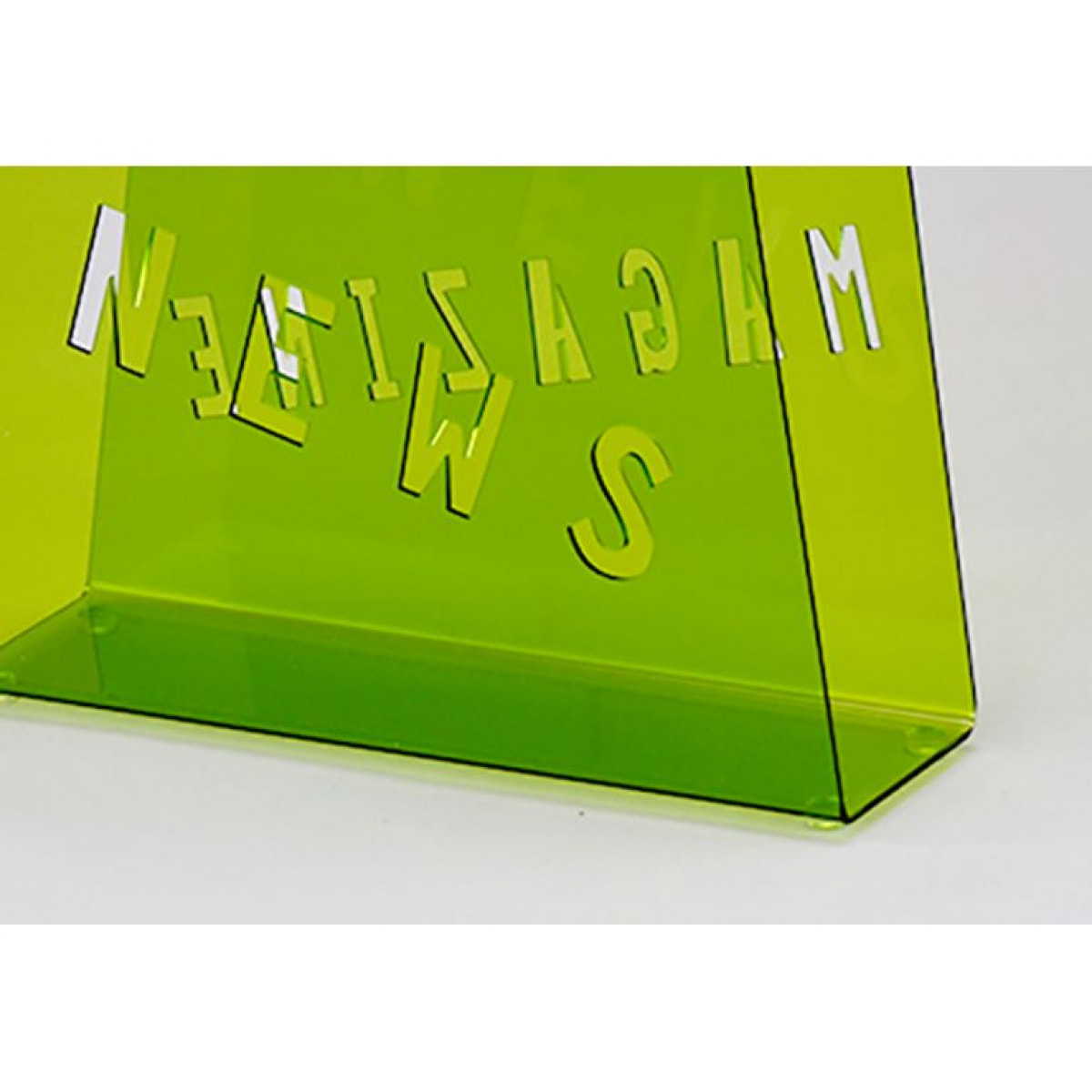 Porte-revues sac plexiglass vert - BAG