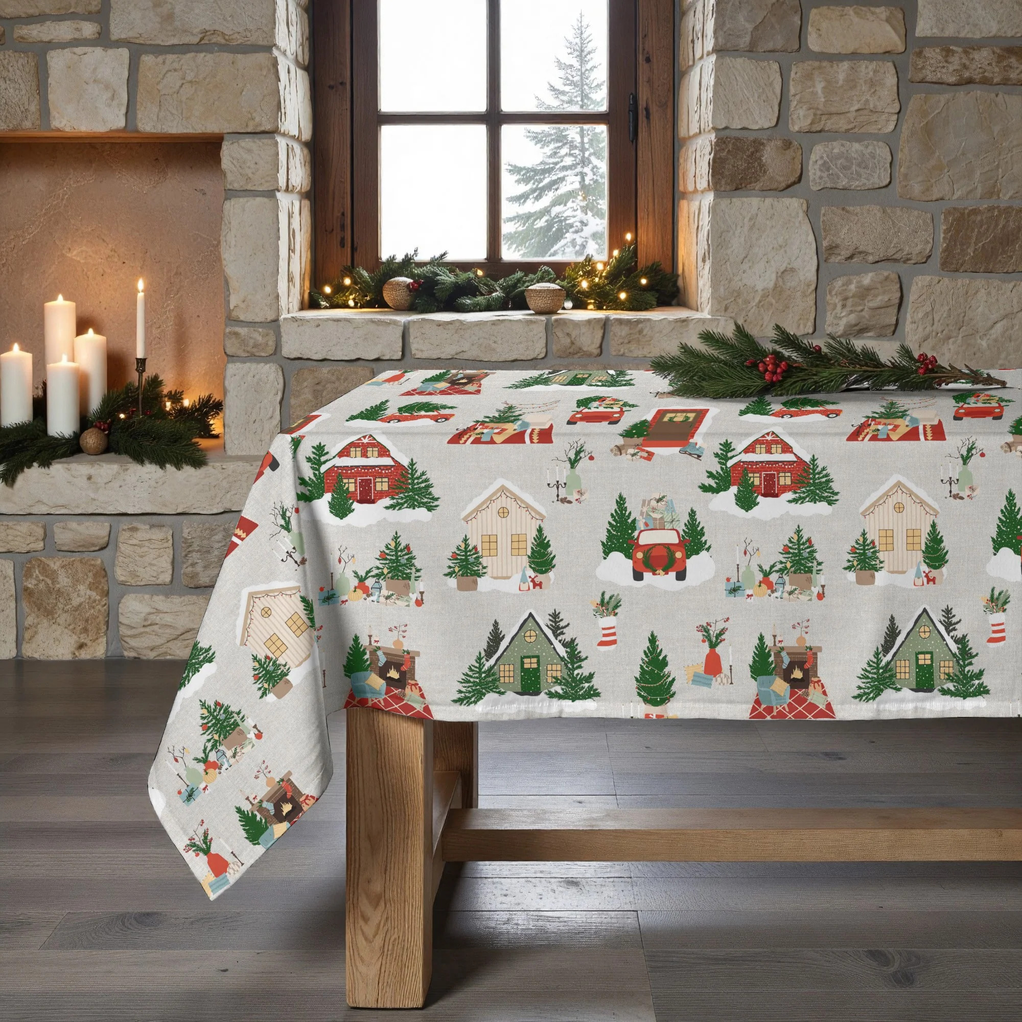 Nappe en résine Anti-tâches Merry Christmas 78