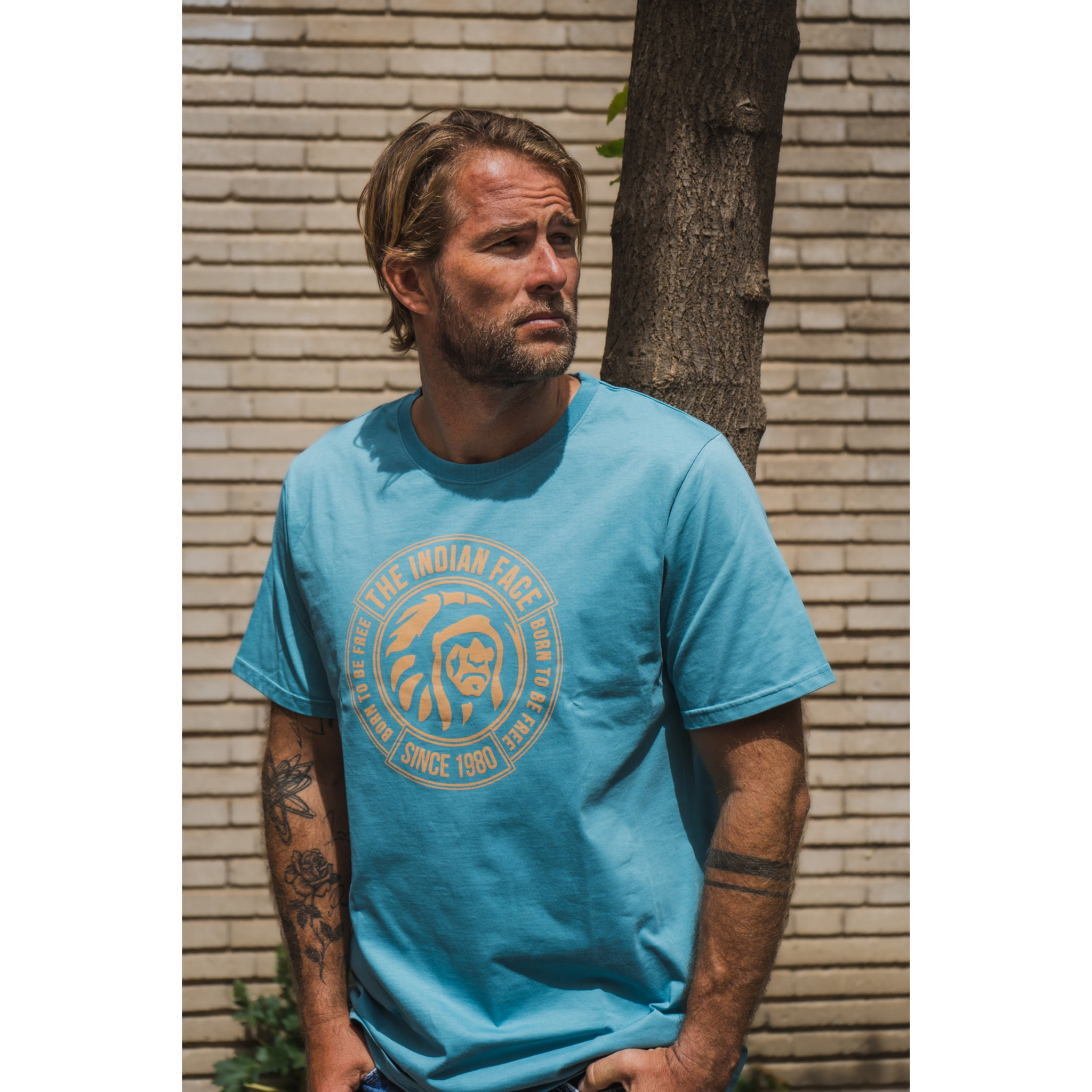 Camisetas The Indian Face Soul Azul Celeste para hombre y para mujer