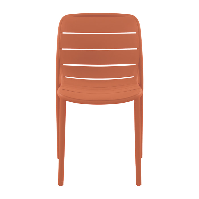 Set Da 4, Sedia Itaca In Polipropilene Terracotta
