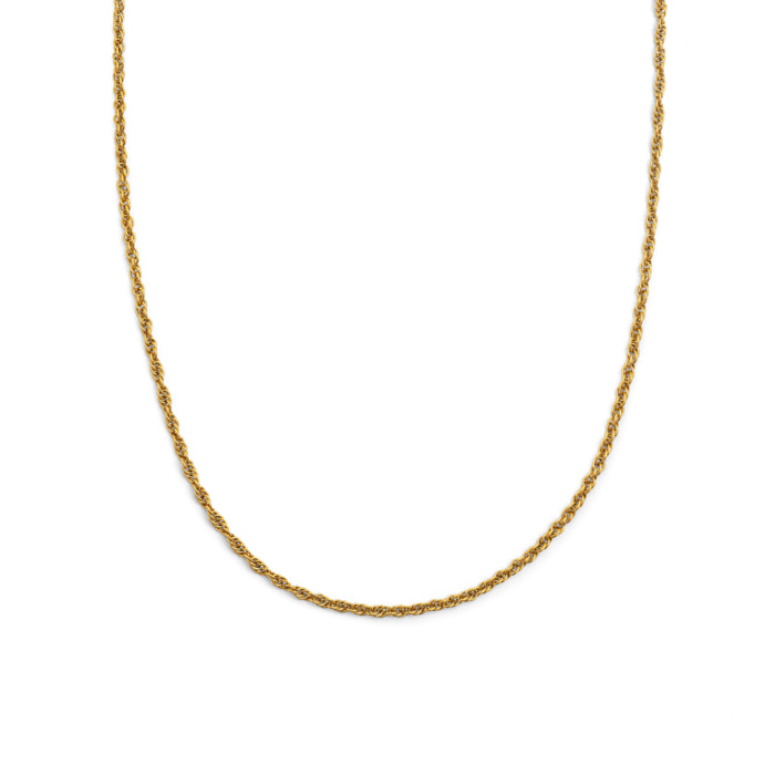 Collana Spinning Rope Chain Acciao Placcato Oro