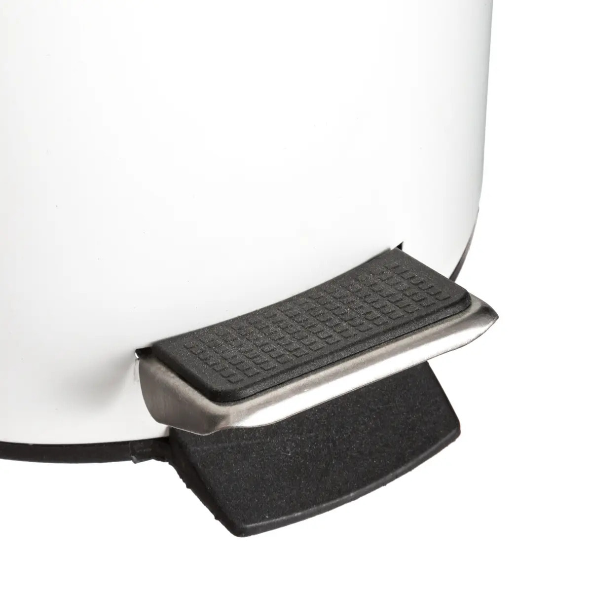 Poubelle à couvercle bambou 3L "Naturéo" blanc