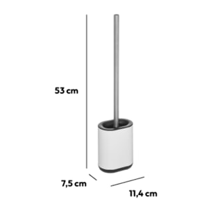 Brosse WC métal Blanc Siliflex