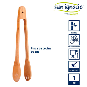 Pinza bambu cocina cuchara tenedor colección kinvara