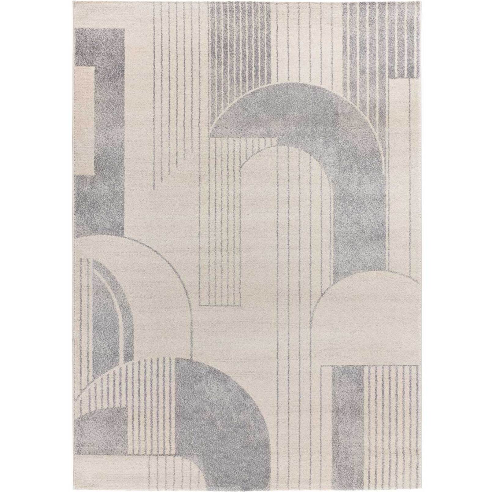 PORTO Alfombra geométrica en tonos beige y gris, varias medidas disponibles