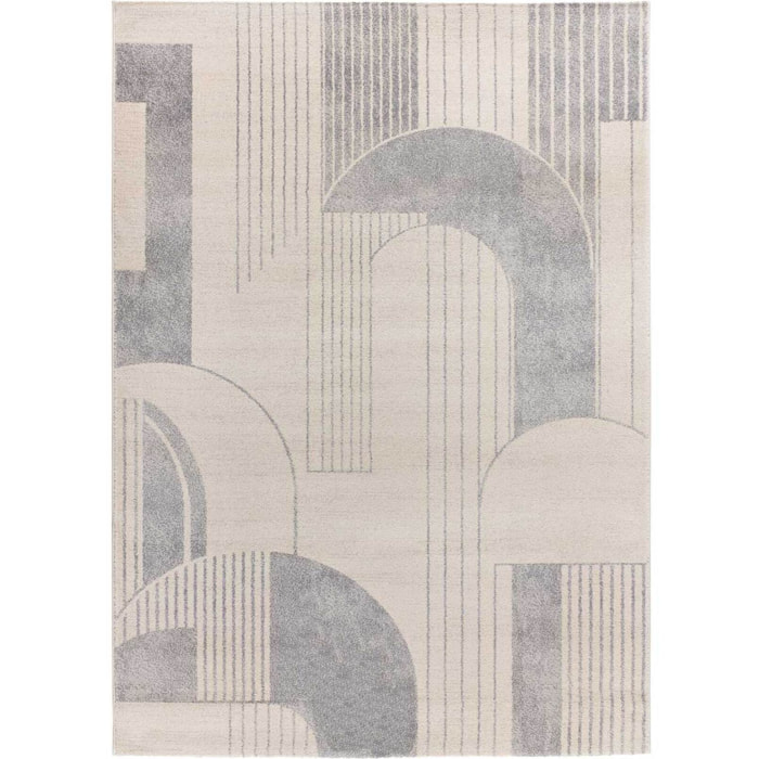 PORTO Alfombra geométrica en tonos beige y gris, varias medidas disponibles