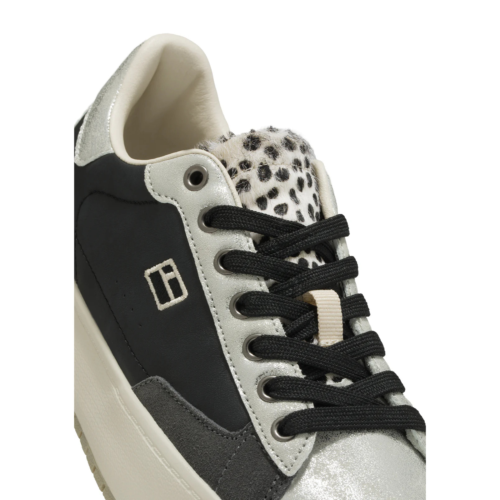 Zapatillas Deportivas de Mujer con Plataforma Court 74 Blanco / Negro