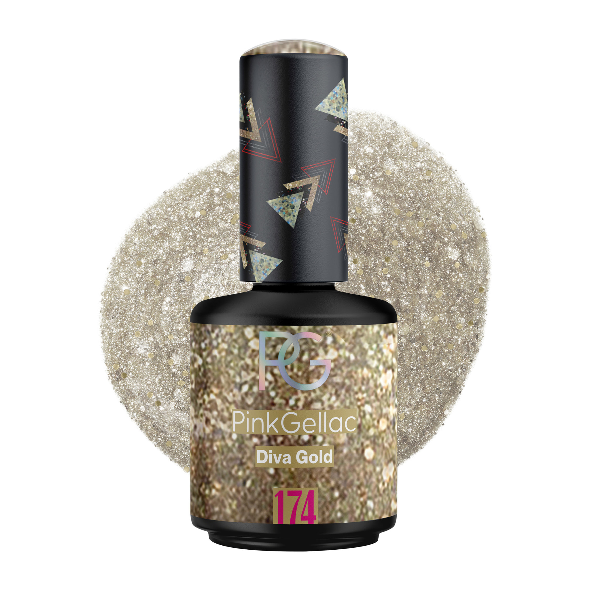 Vernis semi-permanent - 174 Diva Gold - 15 ml