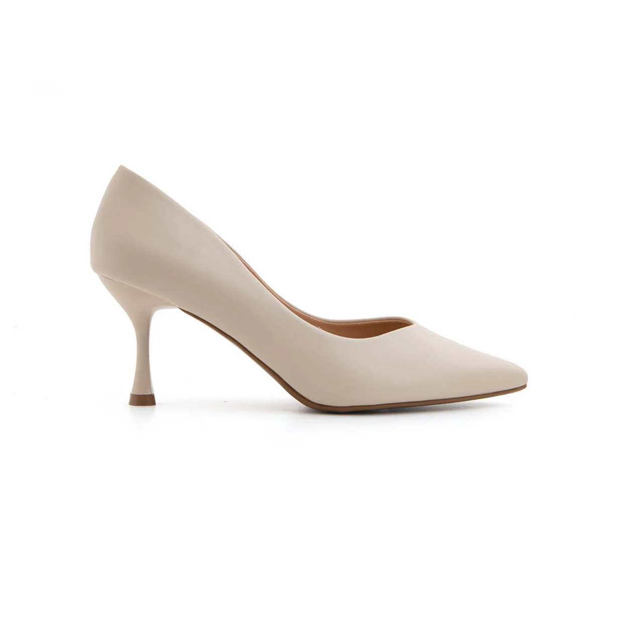Decolleté essential glam con tacco 7 - BEIGE