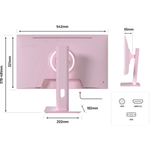 Ecran PC Gamer JAPANNEXT JN IPS238G120F HSP 24'' Rose