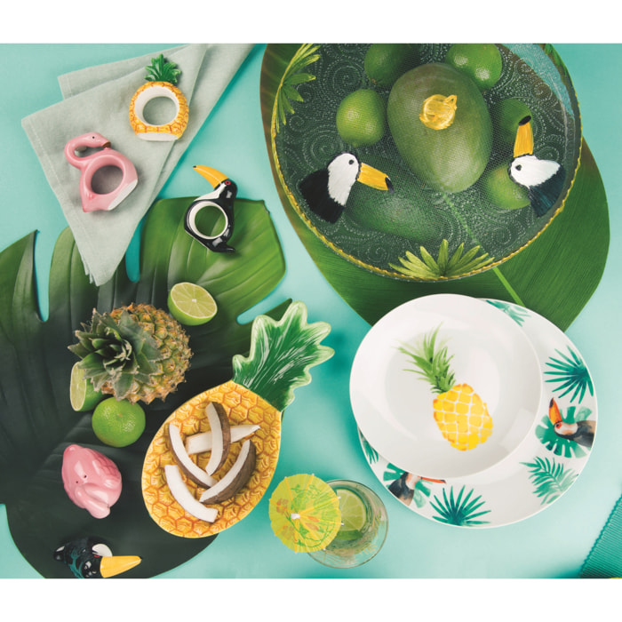 Set de 6 sets de table Excelsa – Tropical, Plastique EVA Feuille Verte