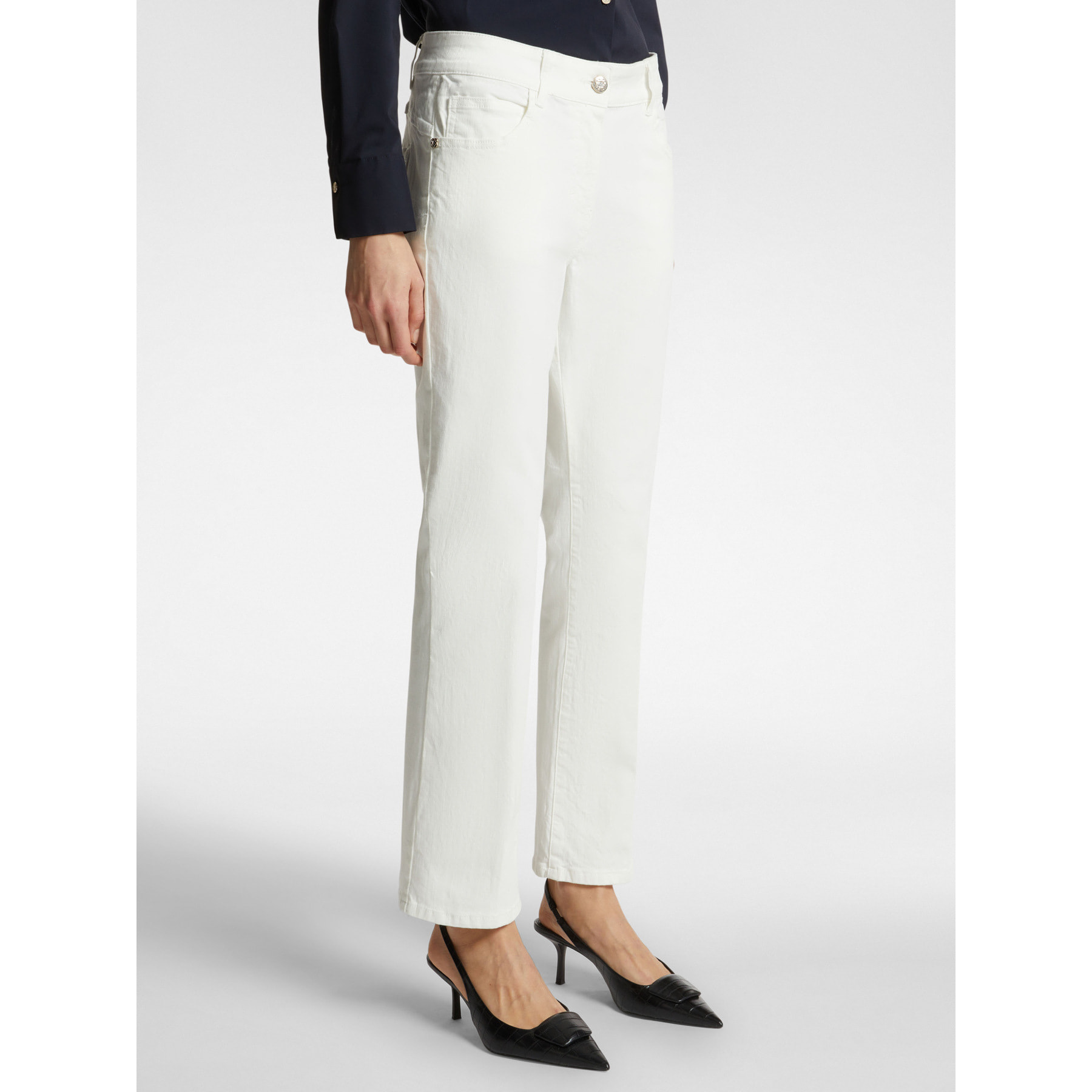 Elena Mirò - Pantaloni kick flare - Bianco