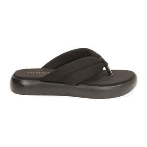 Chanclas tipo flip-flop negras de nylon