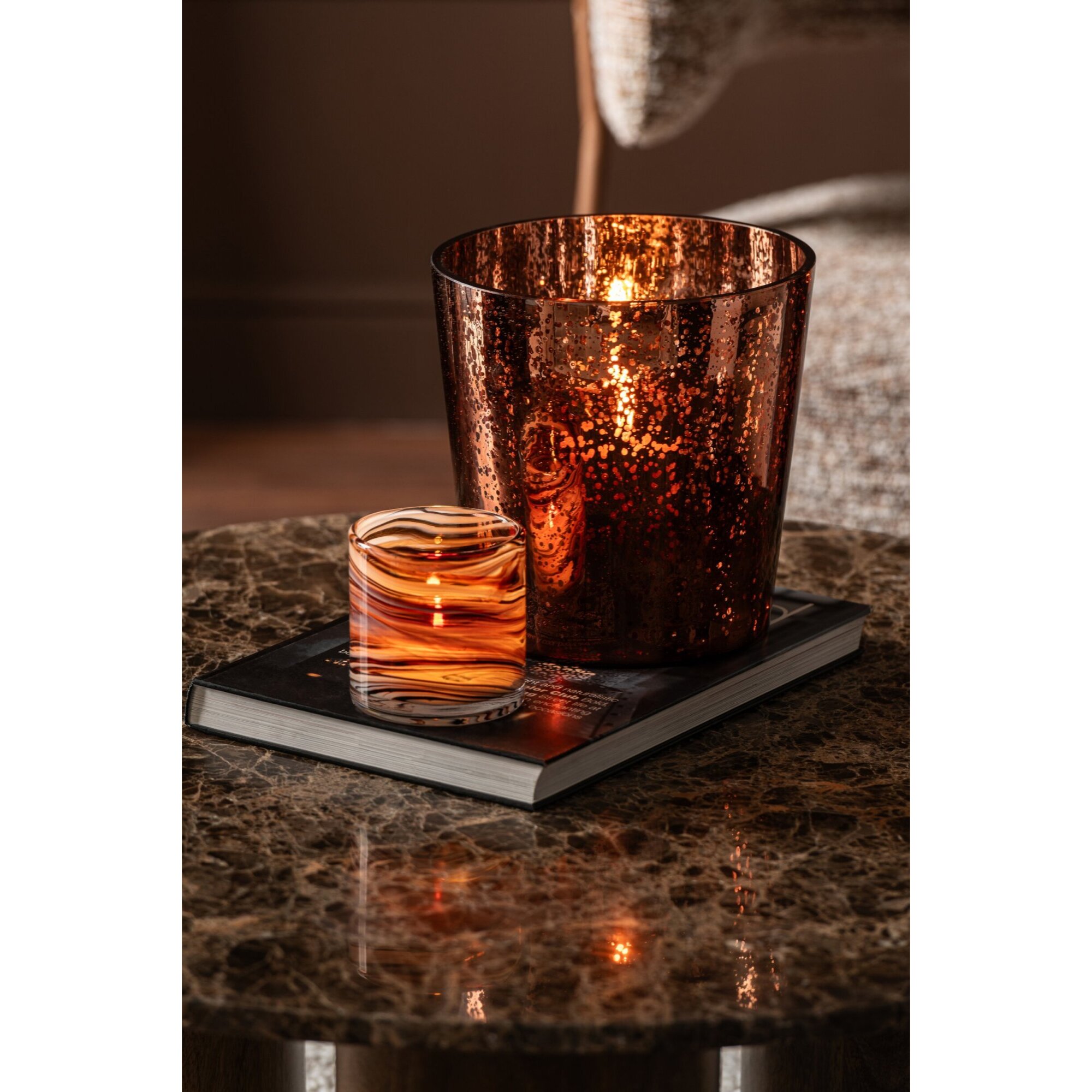 J-Line chandelier - verre - marron - medium
