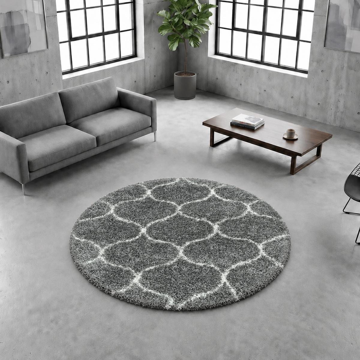 Tapis shaggy tissé motif scandinave SANI