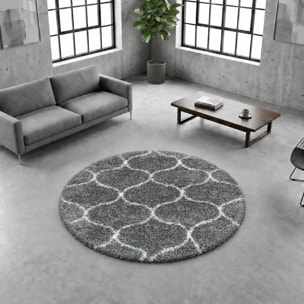 Tapis shaggy tissé motif scandinave SANI
