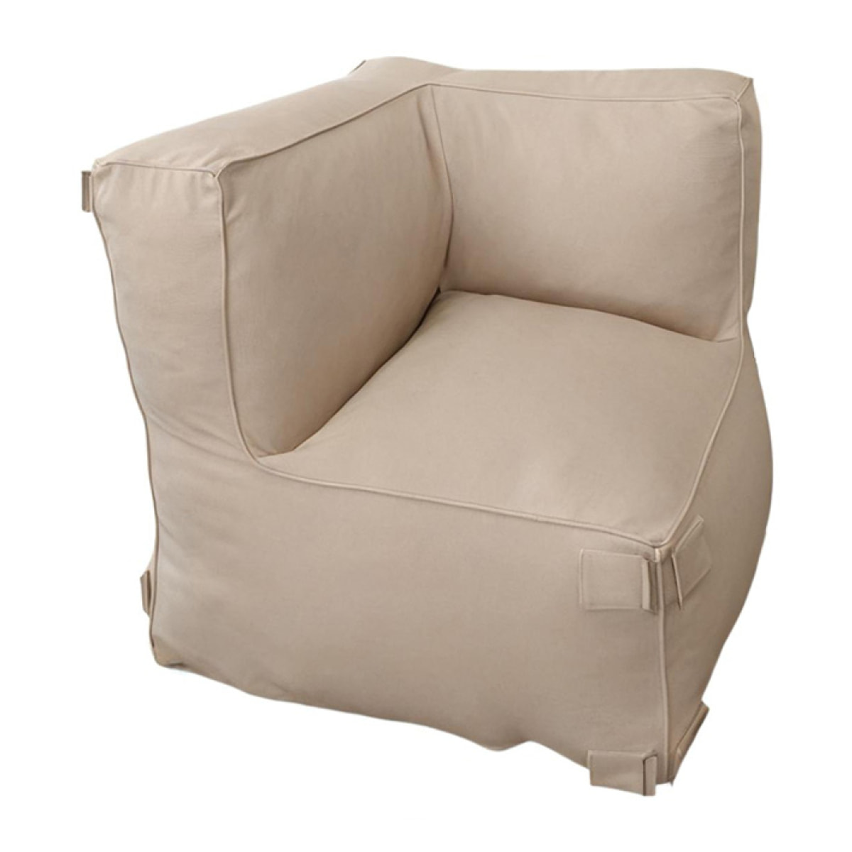 VERONE Salon de jardin modulable 4 places beige en tissu déperlant