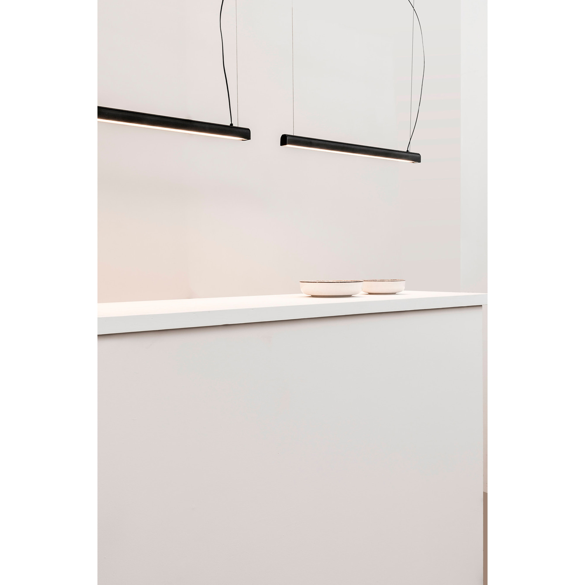 VICO 600 Lampe suspension noire avec fleuron encastrable