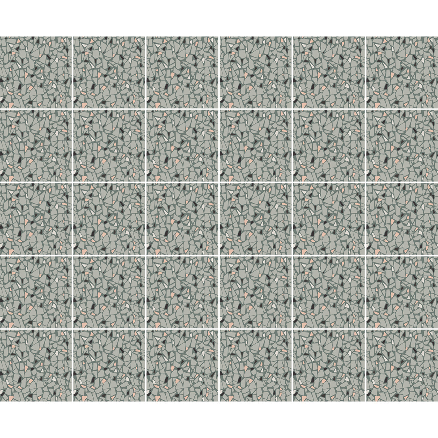 Stickers muraux - Sticker Mural Carrelage adhésif Cuisine Salle de Bain - 30 STICKERS CARRELAGES TERRAZZO MASINA