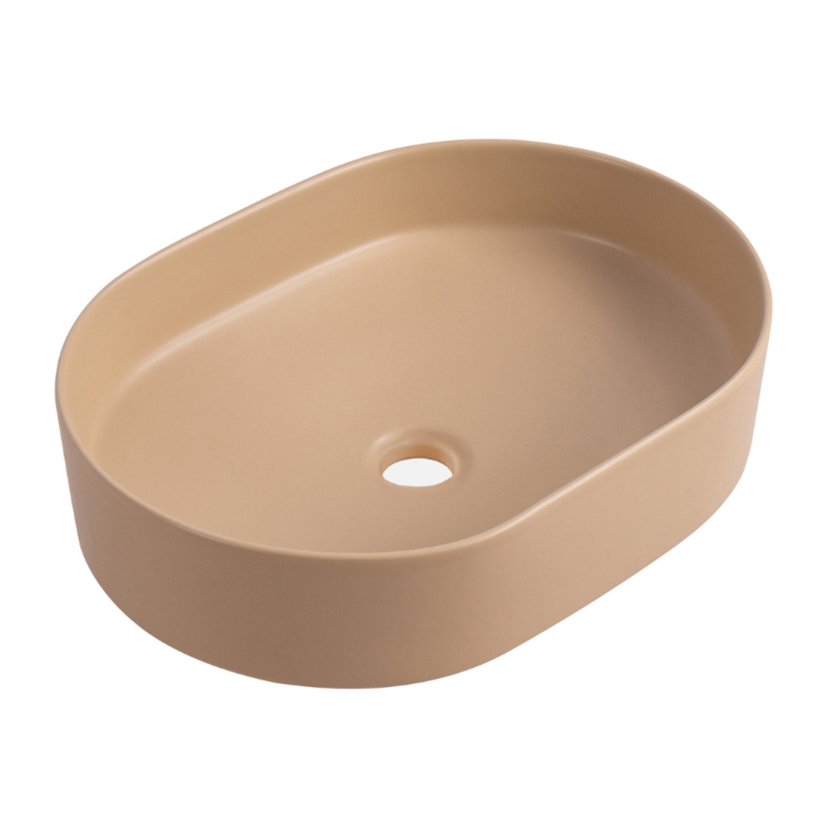 Vasque à poser ovale 50 x 36,5 x 12 cm sans trop-plein moka mat PixL (CEPX5037MOM)