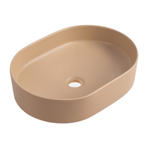 Vasque à poser ovale 50 x 36,5 x 12 cm sans trop-plein moka mat PixL (CEPX5037MOM)