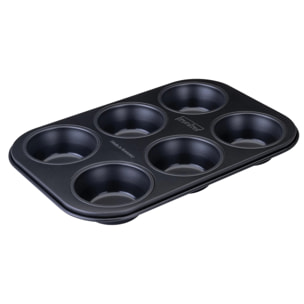 Moule à muffins 6 empreintes 28 x 19 cm Zenker Perfect Black +