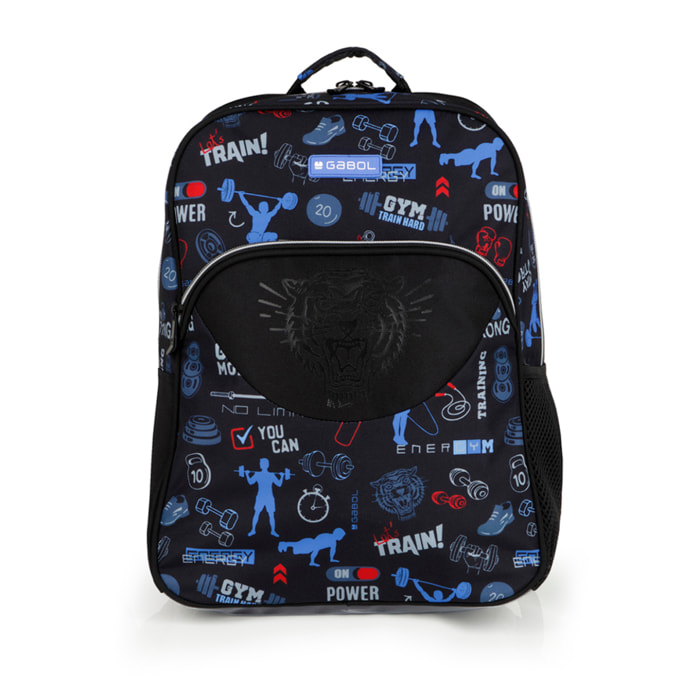 Mochila adaptable a carro Gabol TRAINING negra y resistente al agua