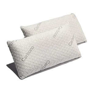 Pack 2 Almohadas Carbono Firmeza Media Desenfundable Efecto anti-stress