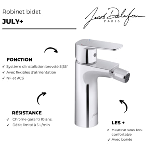 Mitigeur bidet JACOB DELAFON July+