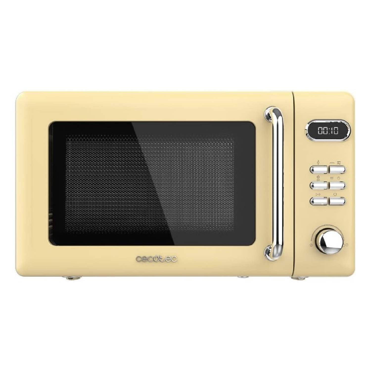 Cecotec Micro-Ondes Digital avec Grill Proclean 5110 Retro Jaune. 20 L, 700 W en