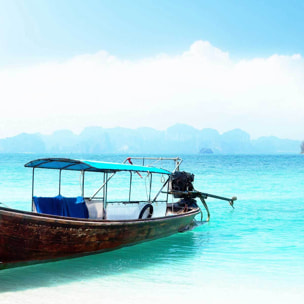 Affiche encadrée fenêtre bateau lagon Affiche + cadre en métal - Noir