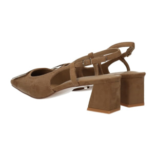 Décolleté sling back Donna Tata Italia Marrone