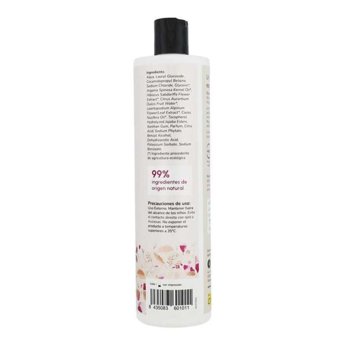 Champú potenciador de brillo Flor de Hibisco y Coco Planeta Huerto 500 ml