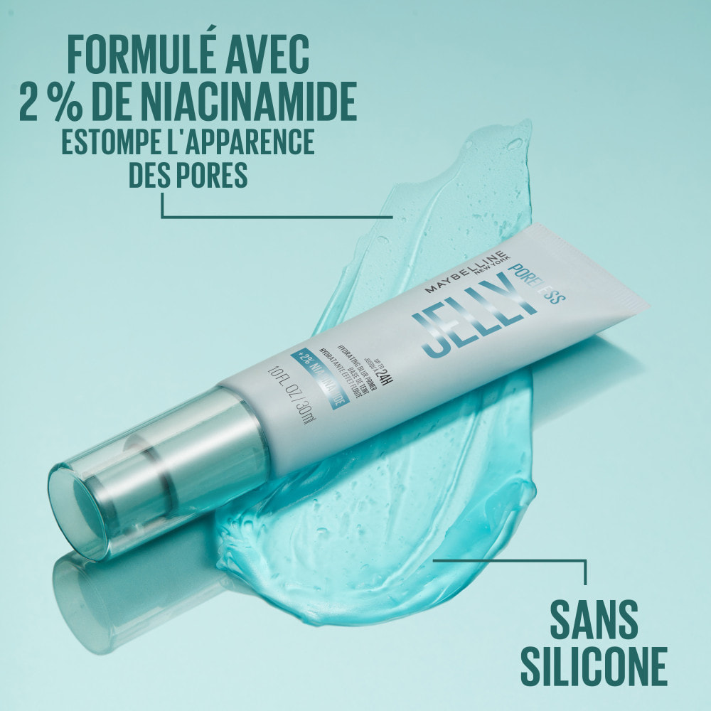 Maybelline New York Poreless Jelly - Base floutante - Enrichie en niacinamide - 30 ml