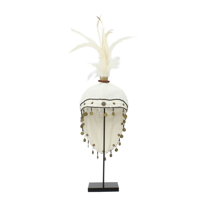 Coiffe traditionnelle en plumes et perles  SANATH