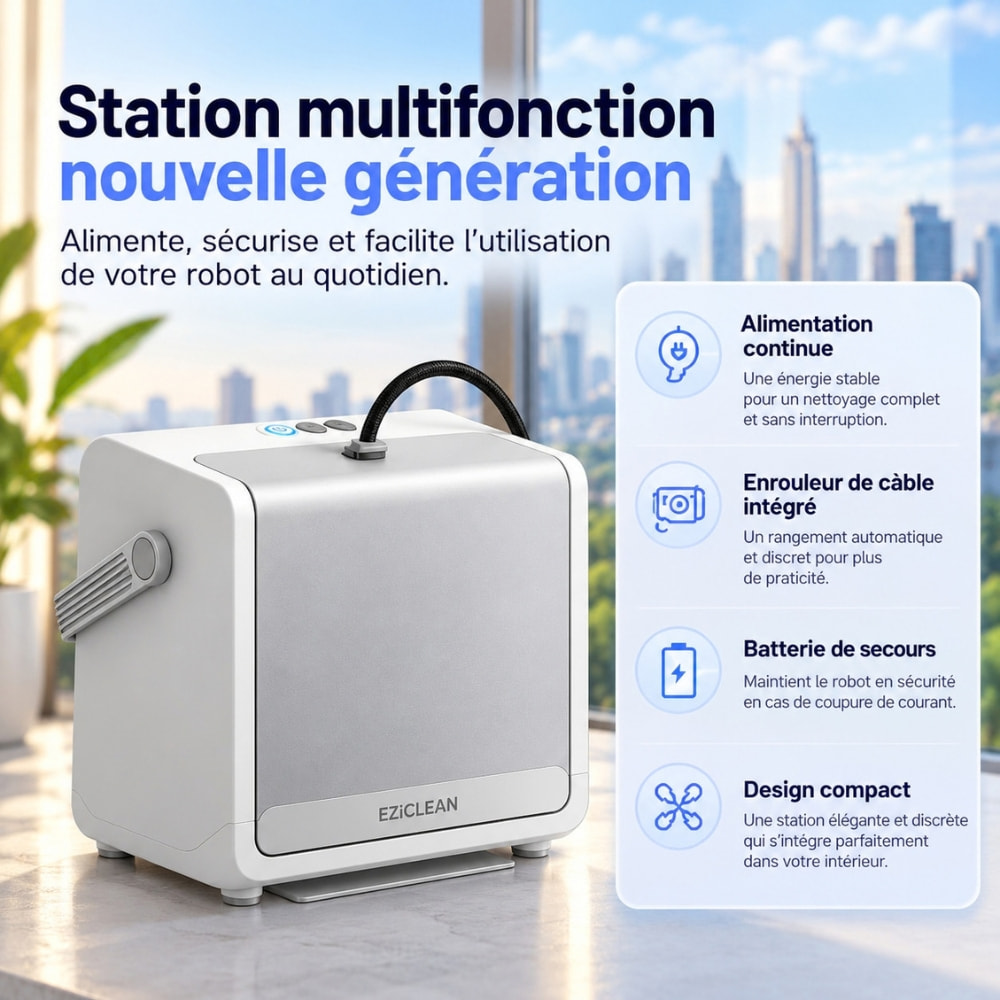 Robot Lave-vitres avec Station eziclean®Windobot S15 Station X