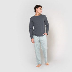Pigiama lungo in cotone jupiter blu navy