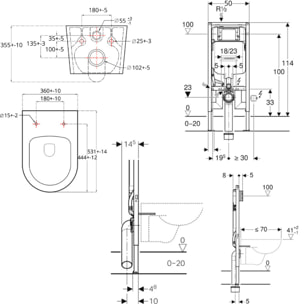Pack WC Bati-support Geberit UP720 extra-plat + WC Swiss Aqua Technologies sans bride + abattant slim
