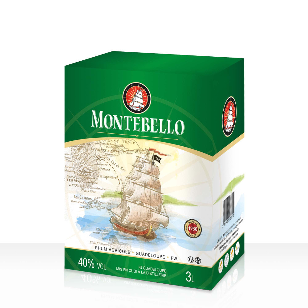 Rhum Blanc Agricole Montebello - Guadeloupe| 40% vol | 300cl