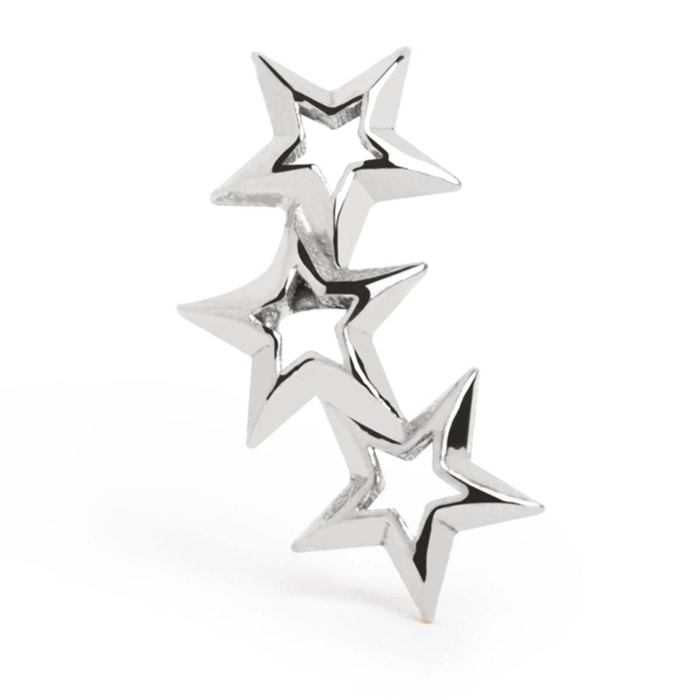 Orecchino Singolo 3 Star in Argento
