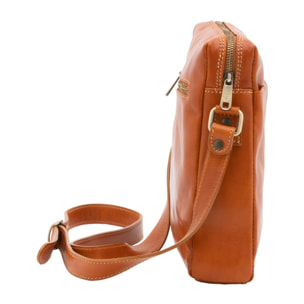 Borsa a tracolla uomo in vera pelle - Modello False - Made in Italy - 26.0 x 25.0 x 6.0 cm
