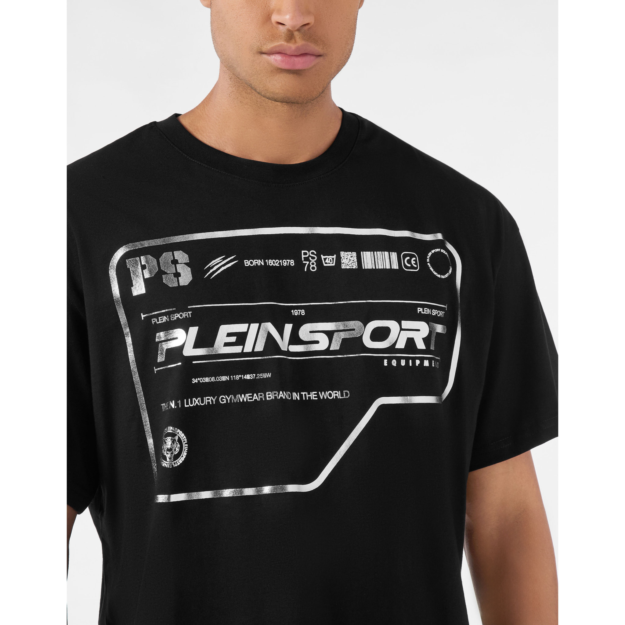 PLEIN SPORT Camiseta de cuello redondo y manga corta