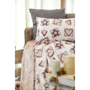Lot de 2 housses de coussin en velour de Noël WARM 60x60 cm