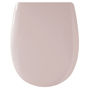 Abattant easy clip avec descente manuelle uni - Rose Clair