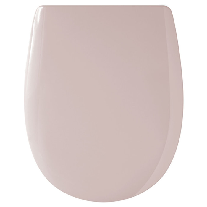 Abattant easy clip avec descente manuelle uni - Rose Clair