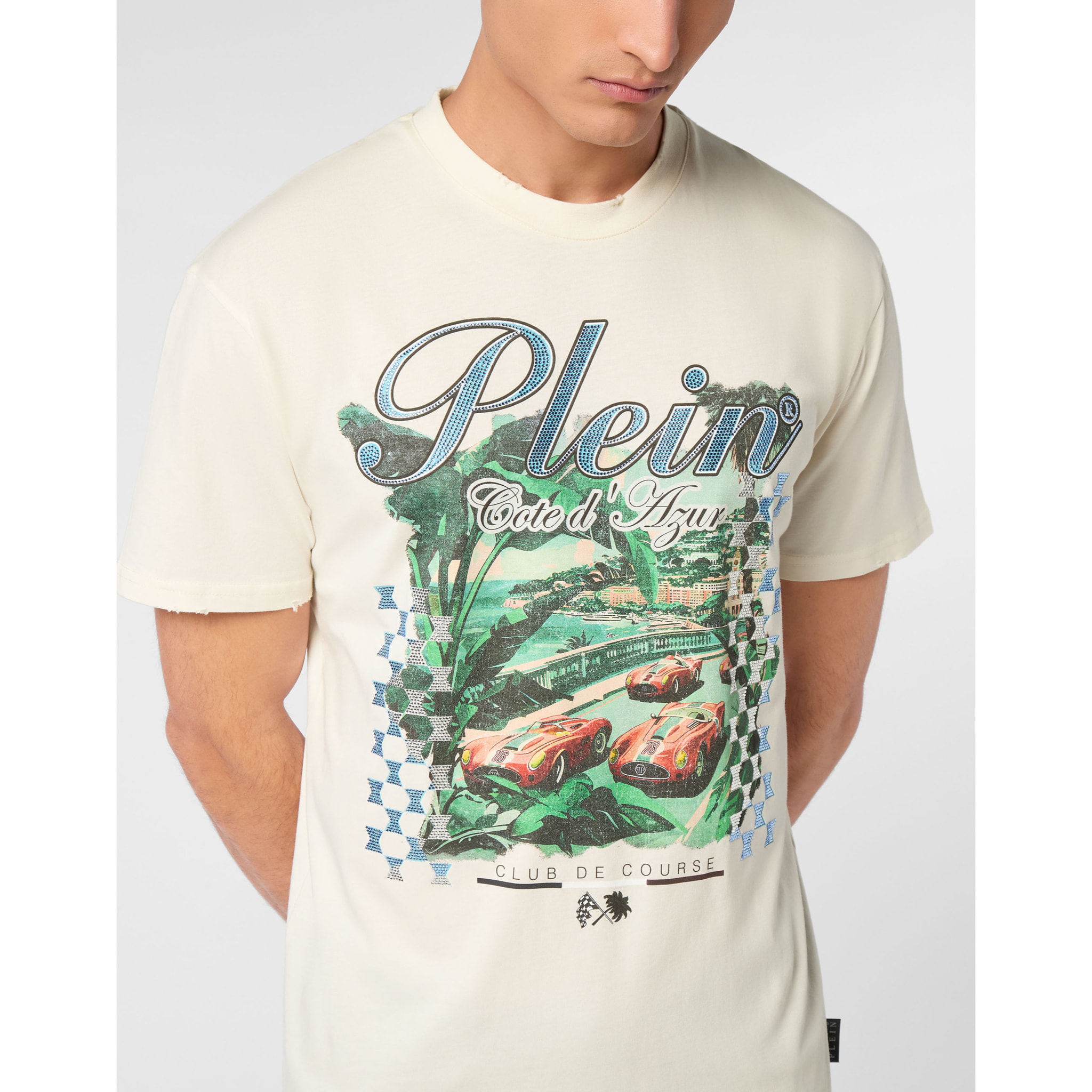 PHILIPP PLEIN T-Shirt Round Neck D AZUR