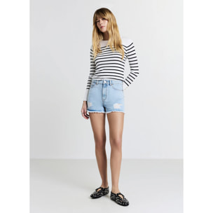 Pantaloncini mom strappi